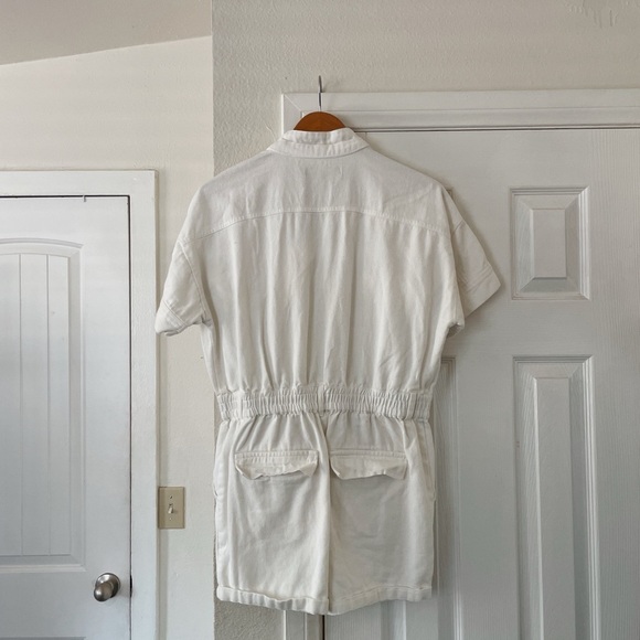 Forever21 100% cotton Romper size M EUC Button Up Shorts Casual Boho - Picture 3 of 5